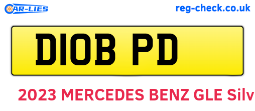 D10BPD are the vehicle registration plates.