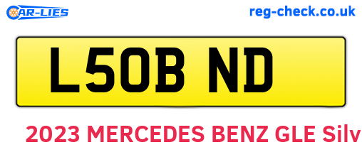 L50BND are the vehicle registration plates.