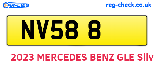NV588 are the vehicle registration plates.