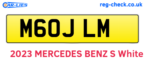 M60JLM are the vehicle registration plates.