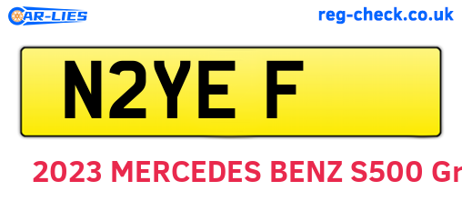 N2YEF are the vehicle registration plates.