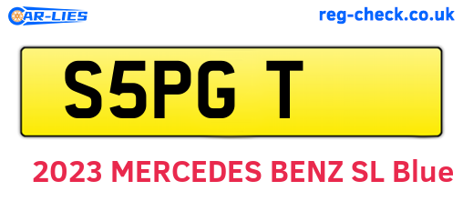 S5PGT are the vehicle registration plates.