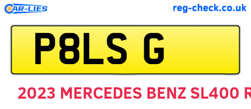 P8LSG are the vehicle registration plates.
