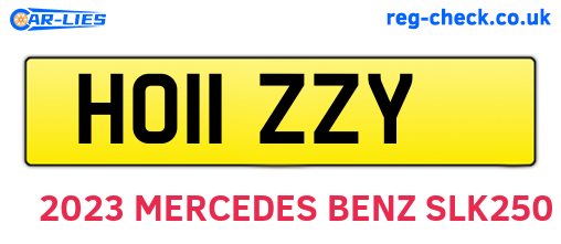 HO11ZZY are the vehicle registration plates.