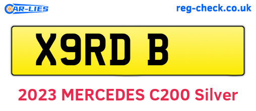 X9RDB are the vehicle registration plates.