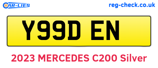 Y99DEN are the vehicle registration plates.