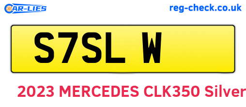 S7SLW are the vehicle registration plates.