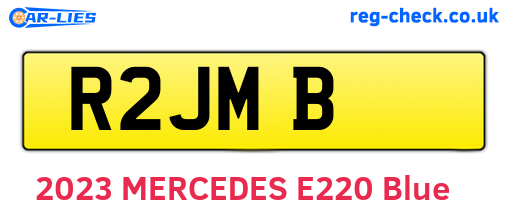 R2JMB are the vehicle registration plates.