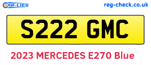 S222GMC are the vehicle registration plates.