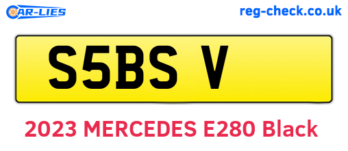 S5BSV are the vehicle registration plates.
