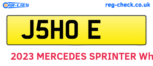 J5HOE are the vehicle registration plates.