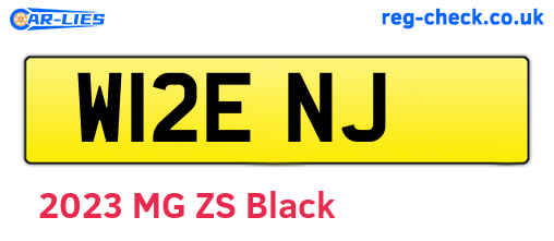 W12ENJ are the vehicle registration plates.