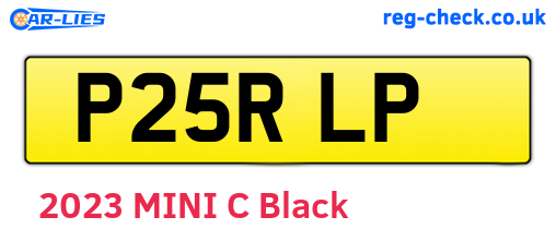 P25RLP are the vehicle registration plates.