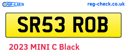 SR53ROB are the vehicle registration plates.