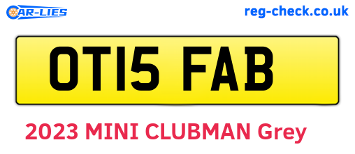 OT15FAB are the vehicle registration plates.