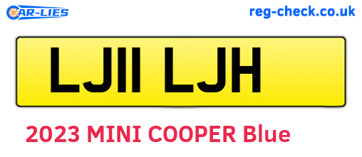 LJ11LJH are the vehicle registration plates.