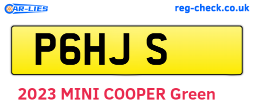 P6HJS are the vehicle registration plates.