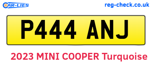P444ANJ are the vehicle registration plates.