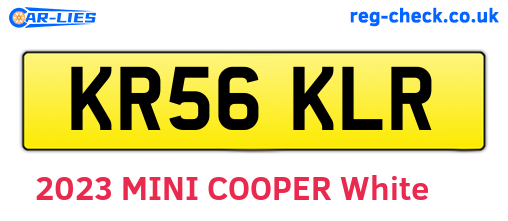 KR56KLR are the vehicle registration plates.