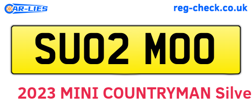 SU02MOO are the vehicle registration plates.