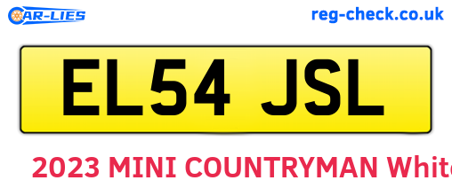 EL54JSL are the vehicle registration plates.