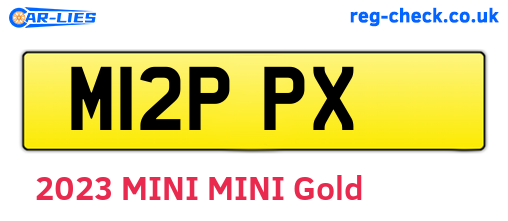 M12PPX are the vehicle registration plates.