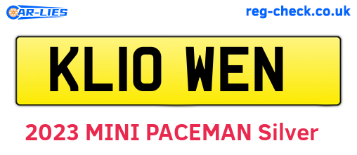 KL10WEN are the vehicle registration plates.