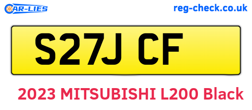 S27JCF are the vehicle registration plates.
