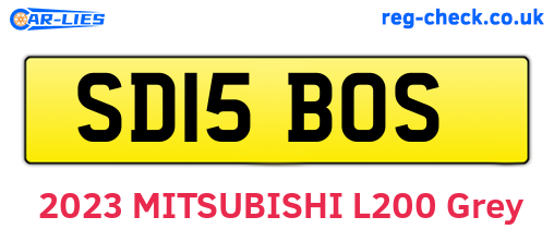 SD15BOS are the vehicle registration plates.