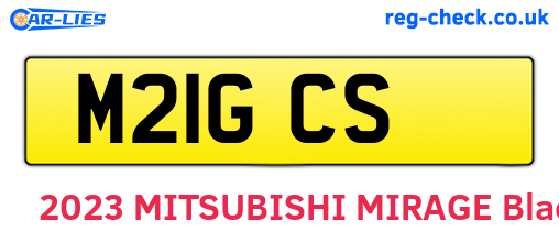 M21GCS are the vehicle registration plates.