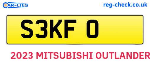 S3KFO are the vehicle registration plates.