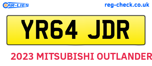 YR64JDR are the vehicle registration plates.