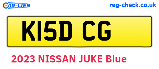K15DCG are the vehicle registration plates.