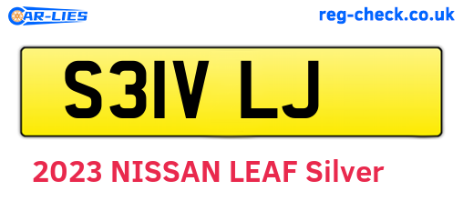 S31VLJ are the vehicle registration plates.