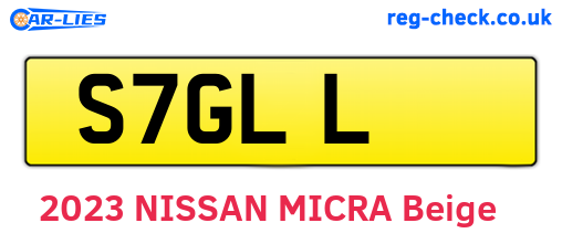 S7GLL are the vehicle registration plates.