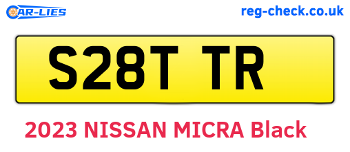 S28TTR are the vehicle registration plates.