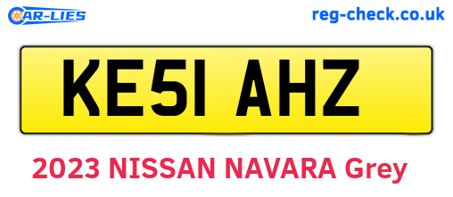 KE51AHZ are the vehicle registration plates.