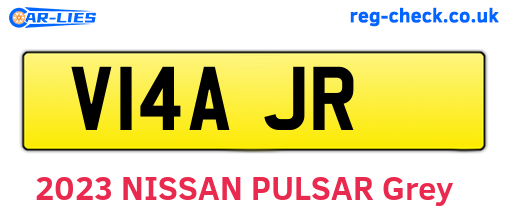 V14AJR are the vehicle registration plates.