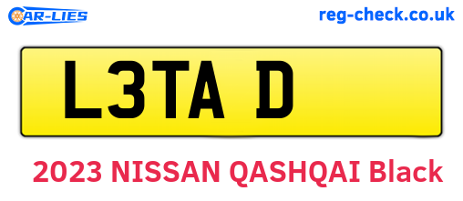 L3TAD are the vehicle registration plates.