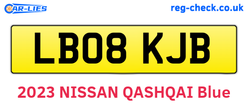 LB08KJB are the vehicle registration plates.