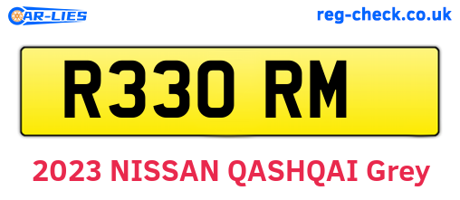 R33ORM are the vehicle registration plates.