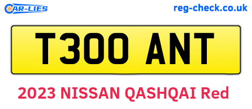 T300ANT are the vehicle registration plates.