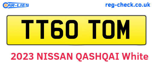 TT60TOM are the vehicle registration plates.