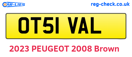 OT51VAL are the vehicle registration plates.