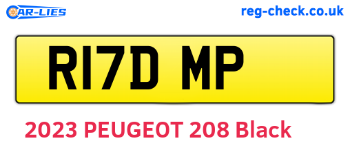 R17DMP are the vehicle registration plates.