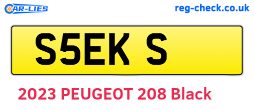 S5EKS are the vehicle registration plates.