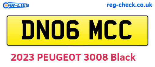 DN06MCC are the vehicle registration plates.
