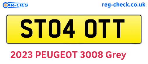 ST04OTT are the vehicle registration plates.
