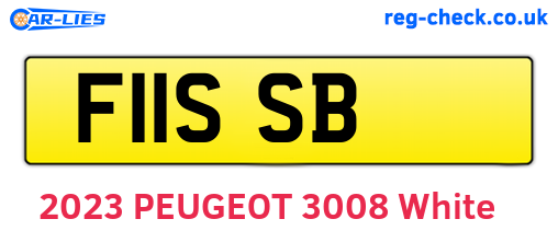 F11SSB are the vehicle registration plates.