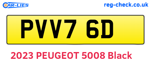 PVV76D are the vehicle registration plates.